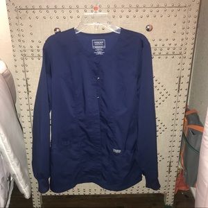 Cherokee revolution scrub jacket in navy blue